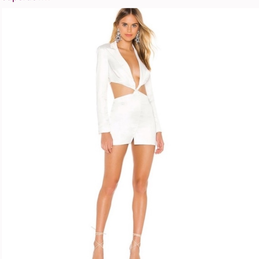 Gracen Superdown White Blazer Dress